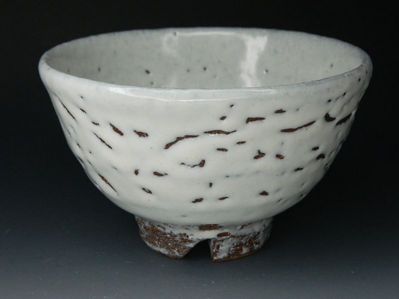 萩焼 白萩 カイラギ抹茶碗 茶道具 新品 - 徳増茶道具専門店