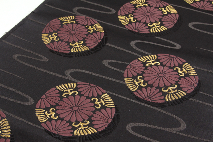 人間国宝 喜多川俵ニ作 有職 袋帯地 菊に丸文 未仕立て品 | 特選きもの