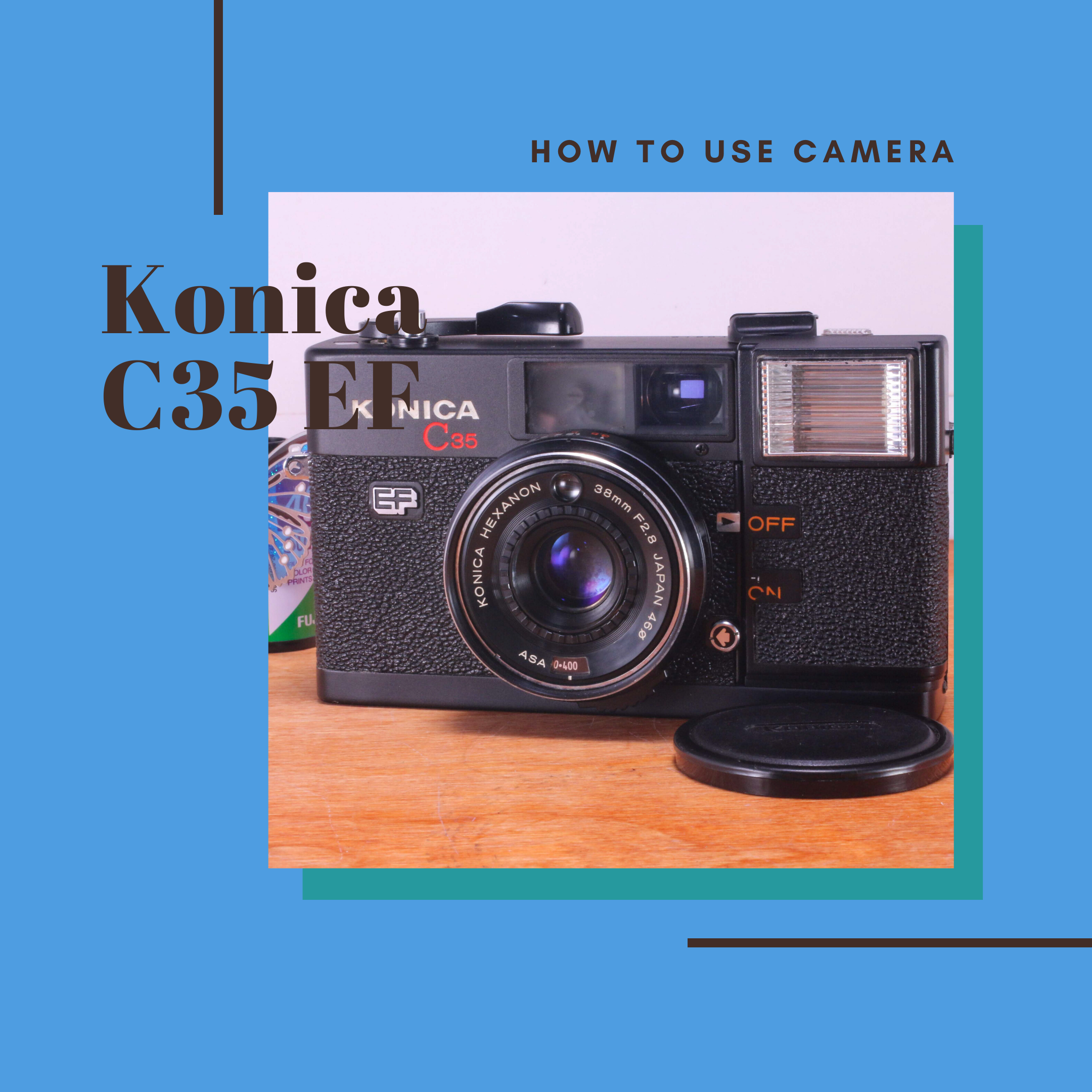 444 KONICA コニカ C35EF ピッカリコニカ 分解整備済の完動美品 314