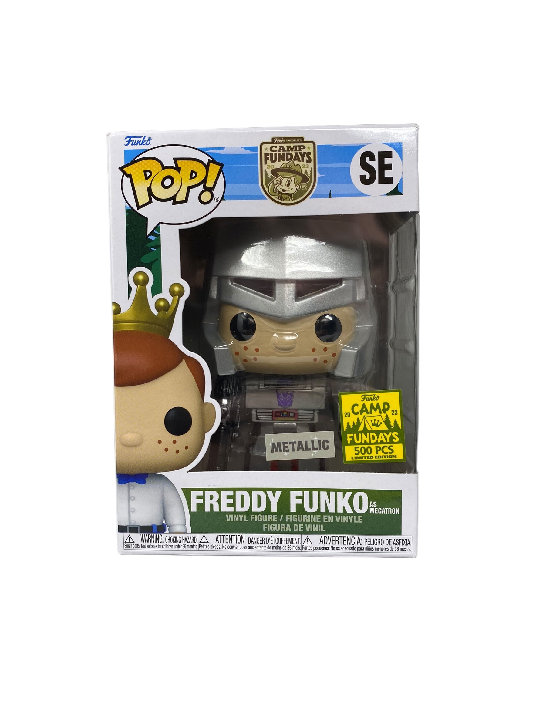 2023 Freddy Funko as Megatron SE, Metallic Camp Fundays – Toy Cabal
