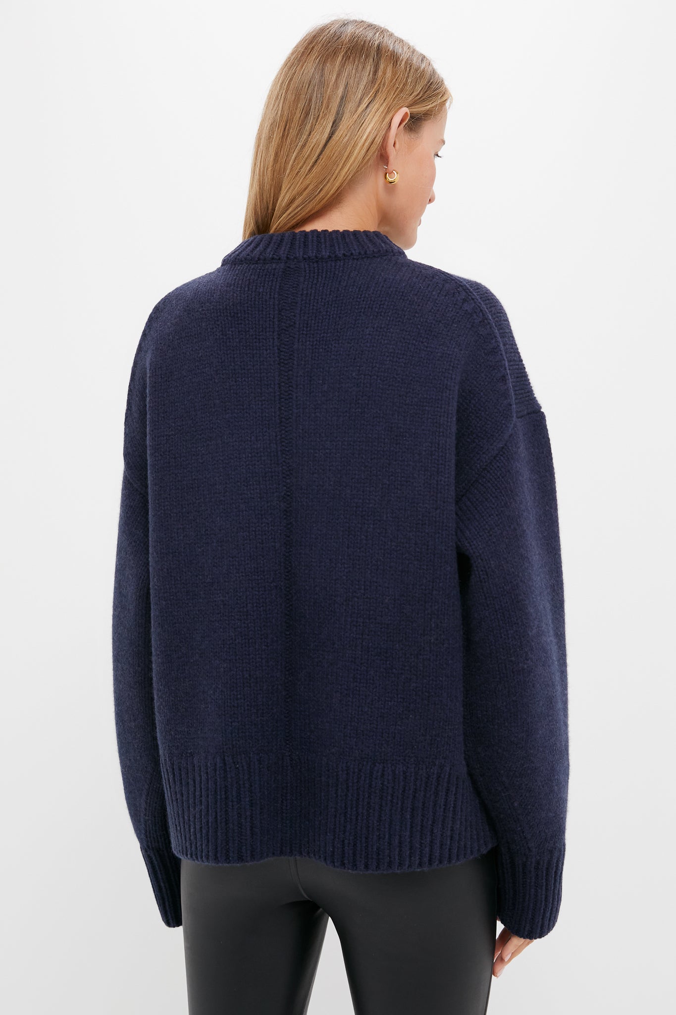 Navy Genevieve Cashmere Wool Blend Crewneck Sweater Navy | Tuckernuck