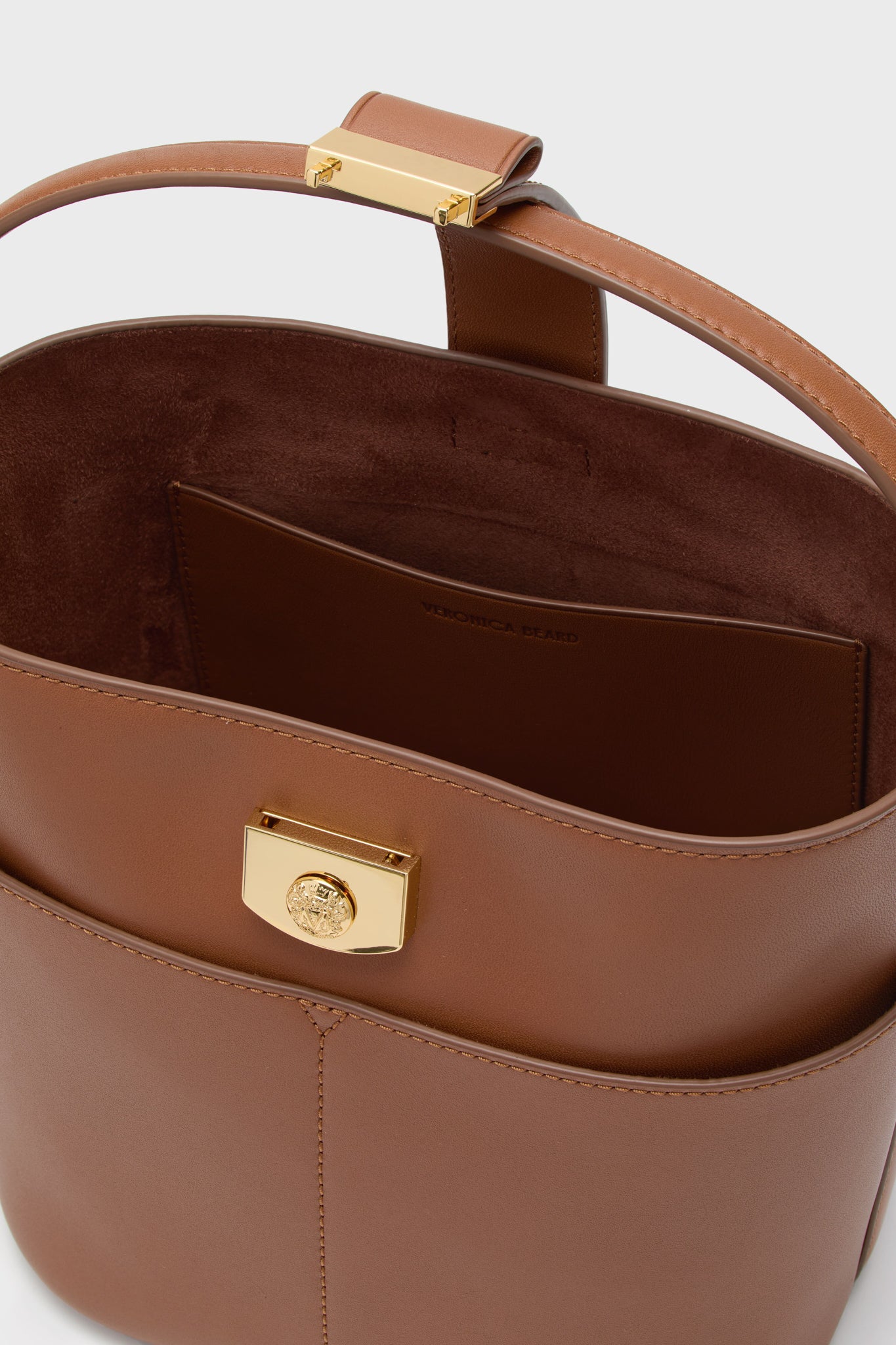 Hazelwood Small Crest Lock Bucket Bag | Veronica Beard