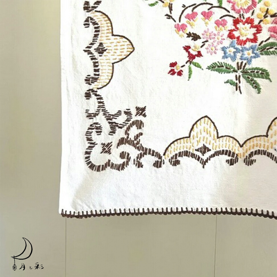 楽天市場】【中古】花刺繍目隠しクロス(107×55cm)テーブルクロス