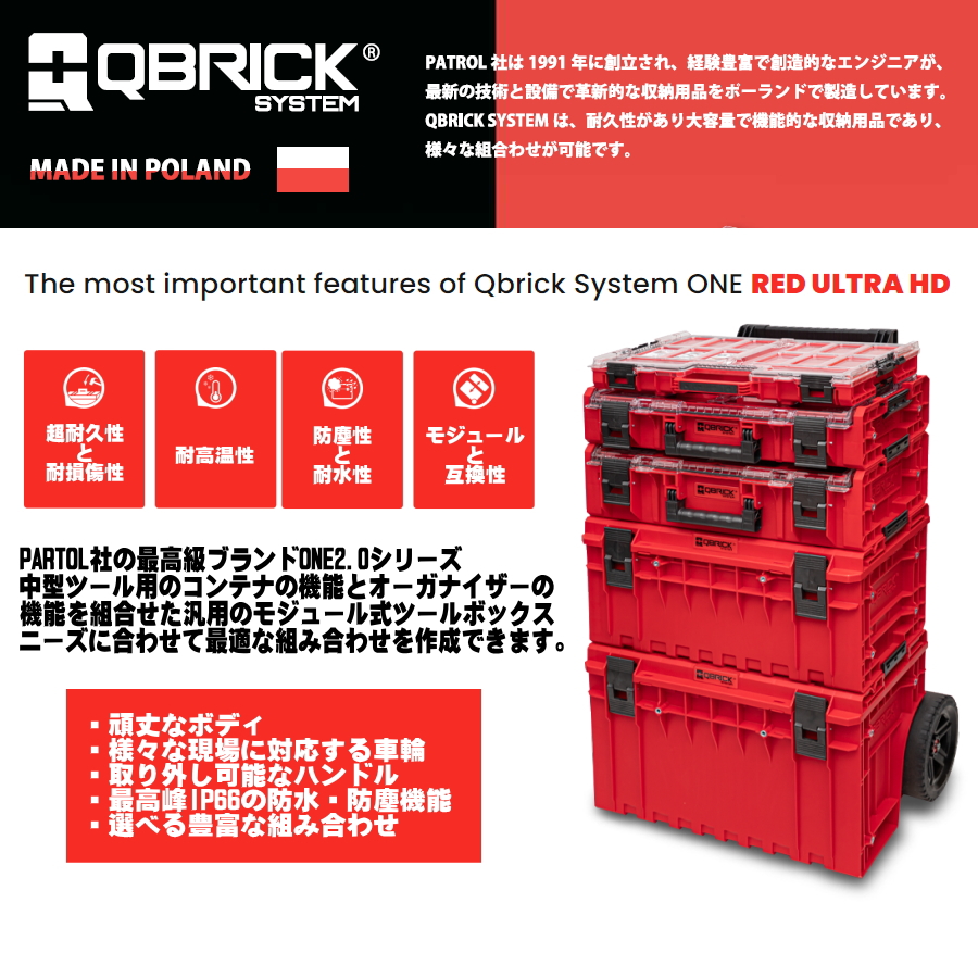 楽天市場】PATROL QBRICK ONE 2.0 ORGANIZERS 2XL 2.0 赤 フォーム