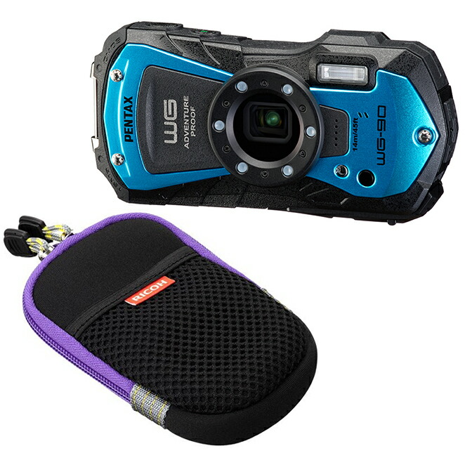楽天市場】PENTAX ペンタックス WG-90（ブルー）＋O-CC135 カメラ