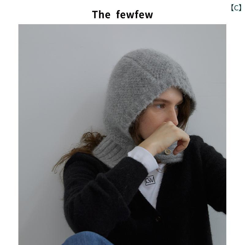 楽天市場】バラクラバ ニット フード ネックウォーマー 帽子 マフラー