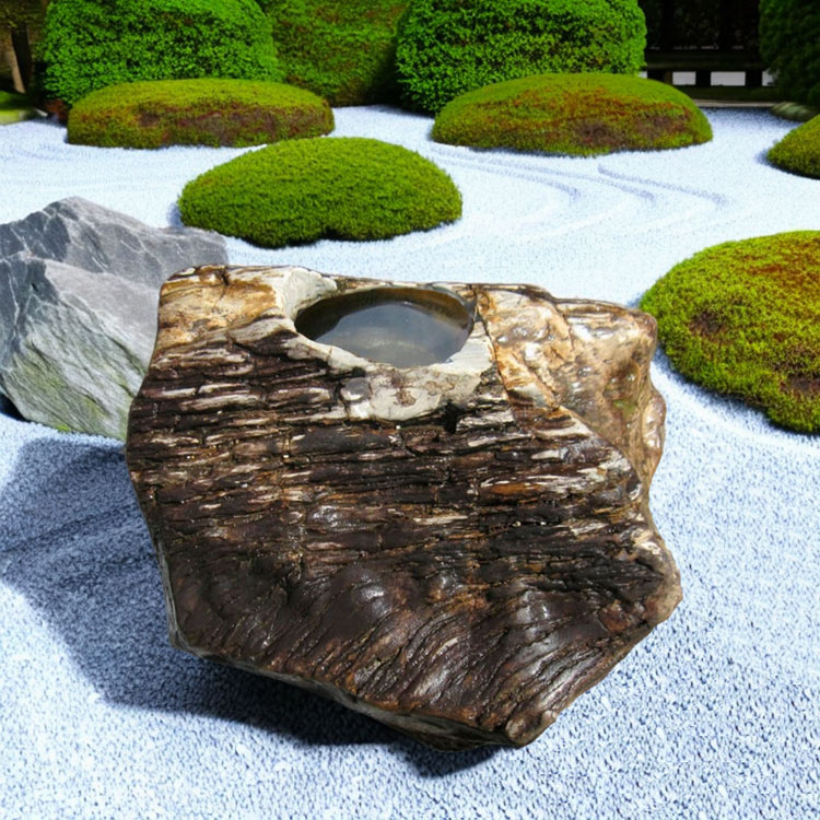 楽天市場】つくばい 木化石 珪化木 手水鉢 水鉢 大きい 庭石 天然石