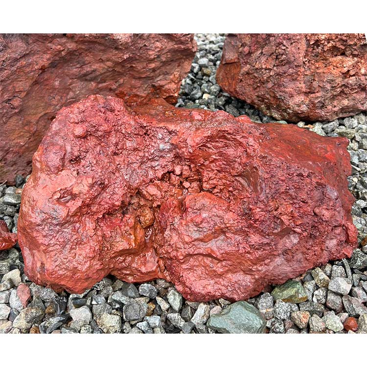 楽天市場】青森県産 津軽錦石 赤石 庭石 陸奥 錦石 青森 景石 y