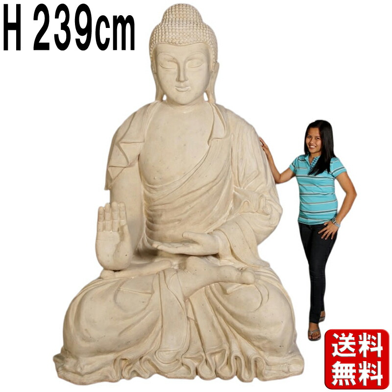 楽天市場】巨大な仏陀ブッダ像 ストーン仕上げ 高さ239cm 神様 仏像