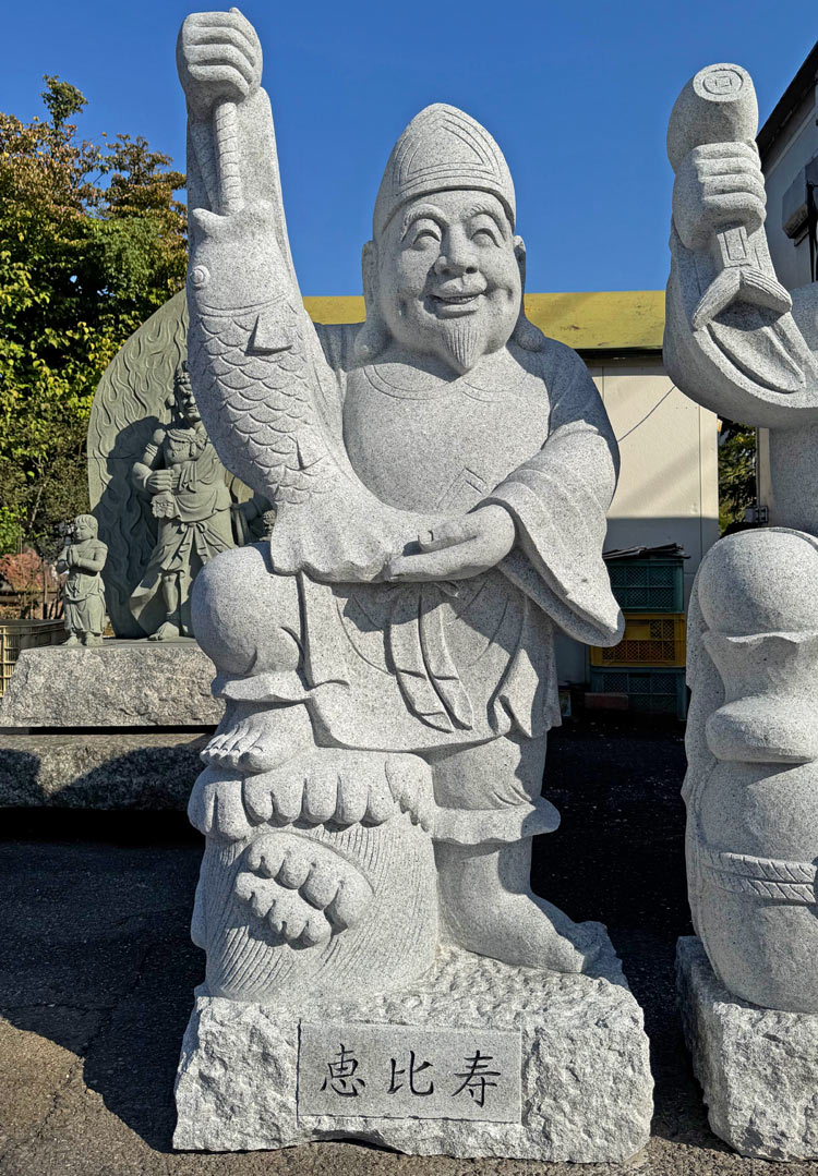 楽天市場】御影石彫刻 七福神 石像 高さ約1m70cm～約1m80cm 石仏 仏像