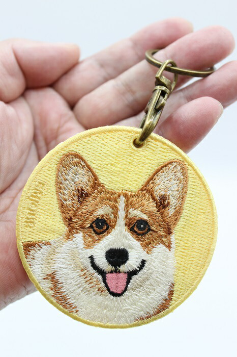 当時物】わんわんわんこ ファスナーホルダー コーギー チャーム 平成