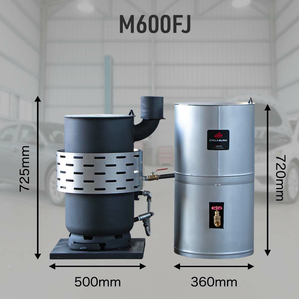 楽天市場】廃油ストーブ【サイクルバーン】M600FJ（ECO太郎 後継モデル