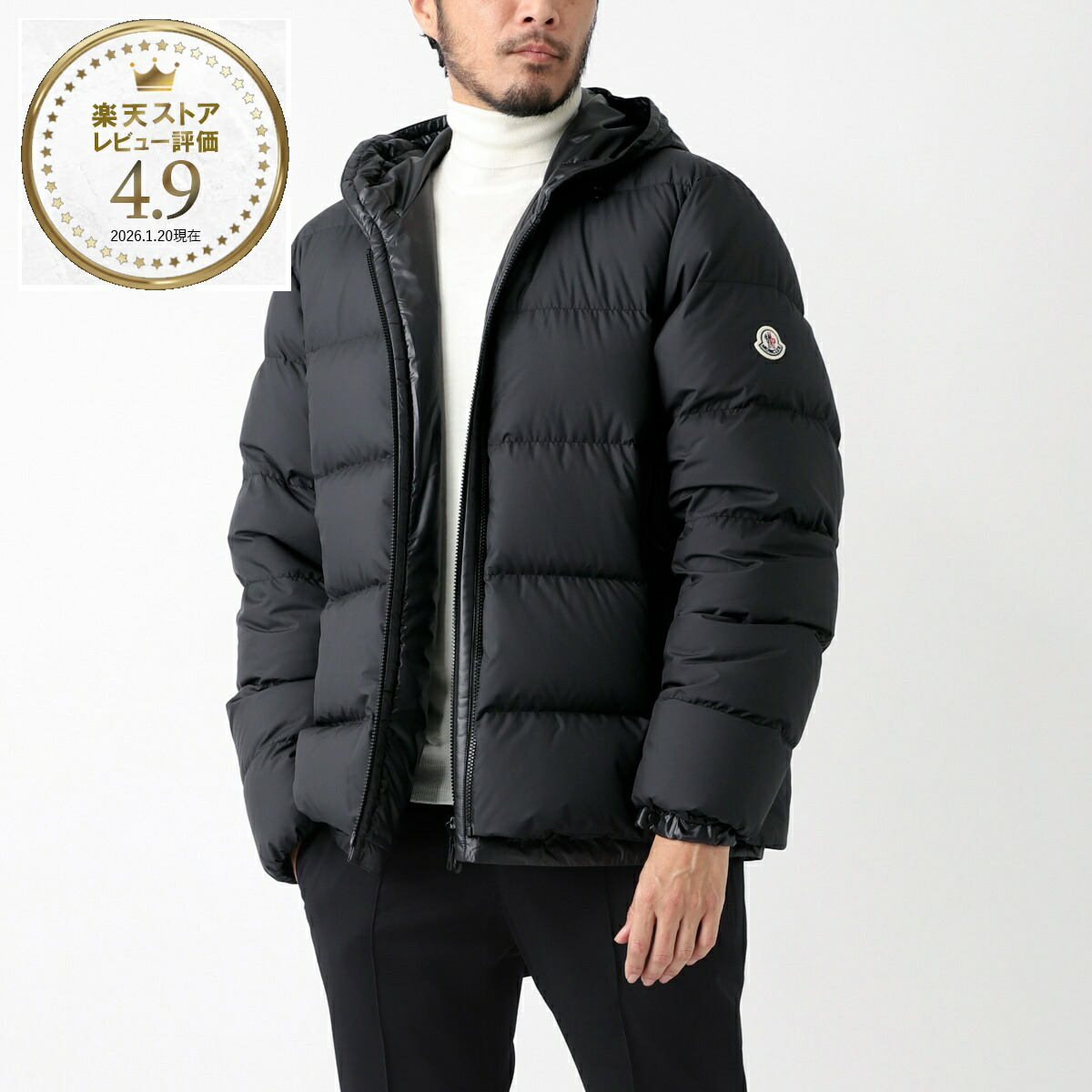 楽天市場】モンクレール MONCLER ダウンジャケット ブラック メンズ