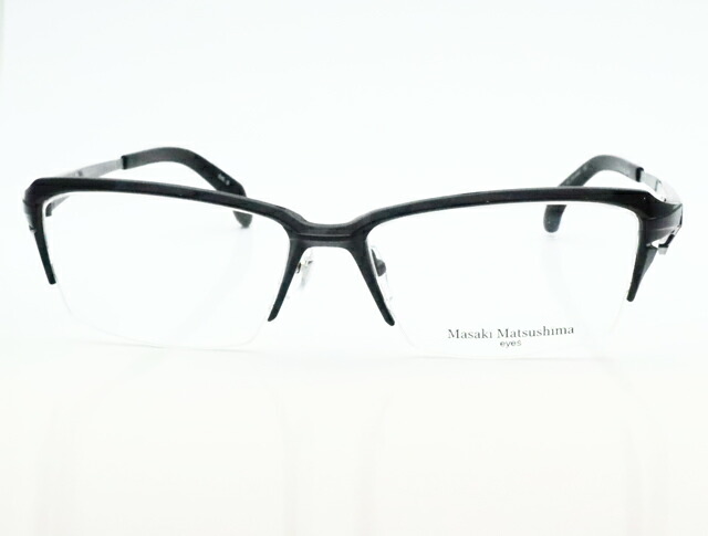 楽天市場】レンズつき マサキマツシマ メガネ MF-1282 3 ブラック 57