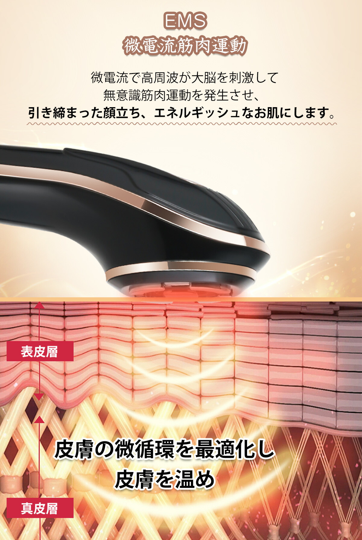 楽天市場】美顔器 EMS Hera リフトアップ イオン導入 浸透 毛穴ケア