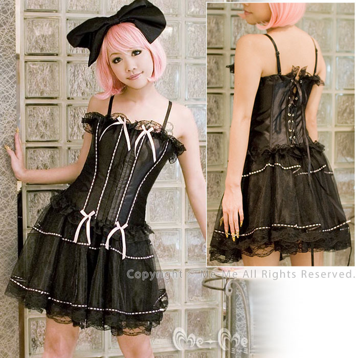 楽天市場】オーバーバスト コルセット 編み上げ ビスチェ☆肩ひも付き