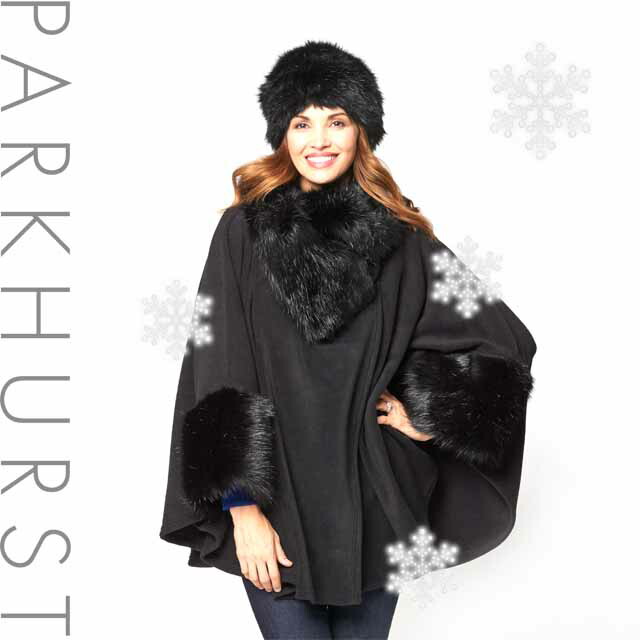 楽天市場】【 送料無料 】 ファー 付き ケープ コート ファーがこれ