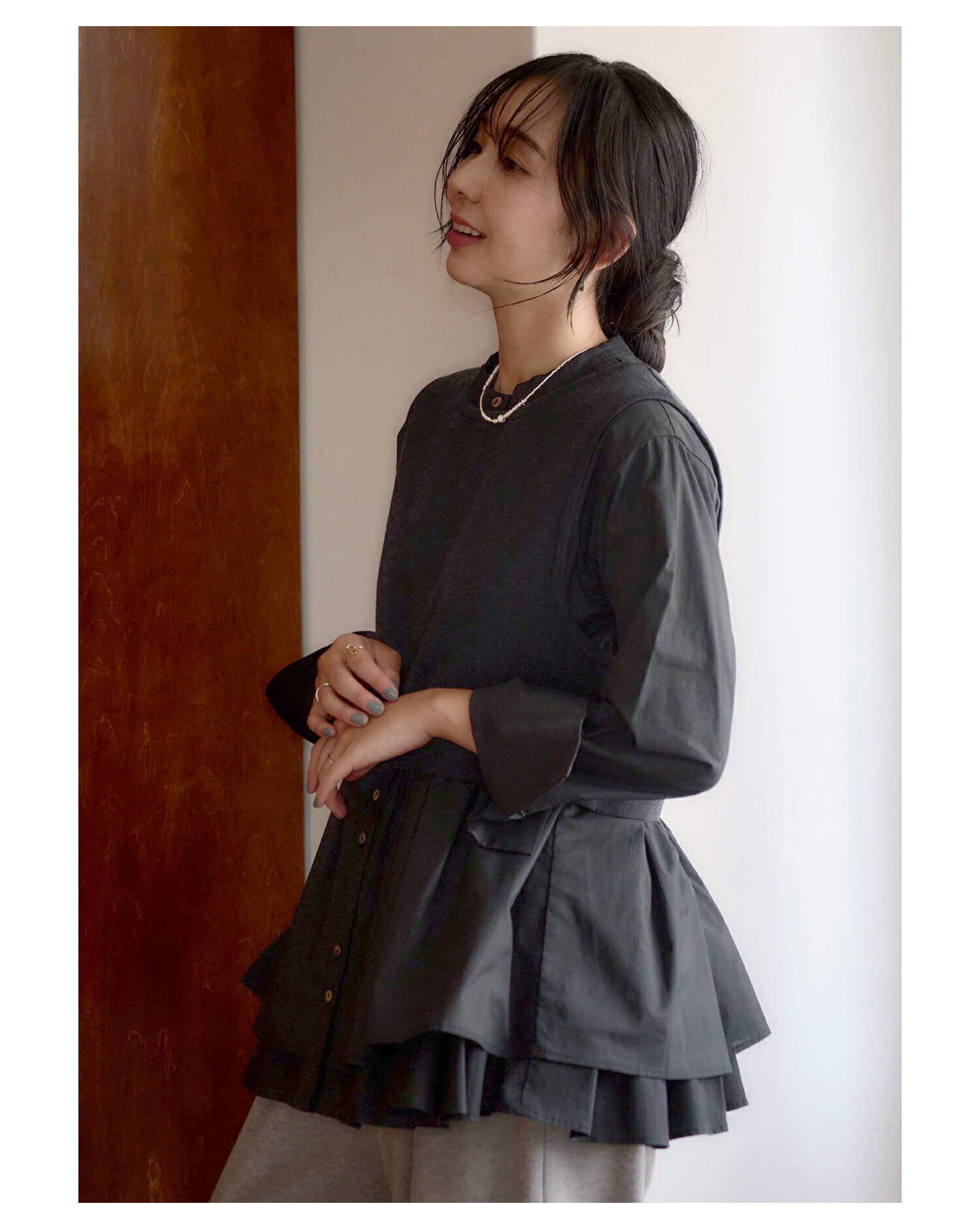 楽天市場】SHIORI×MERI ニットベスト＆フレアーブラウス : MERI