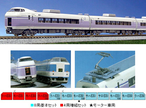 楽天市場】E351系スーパーあずさ 4両増結セット【KATO・10-359】「鉄道