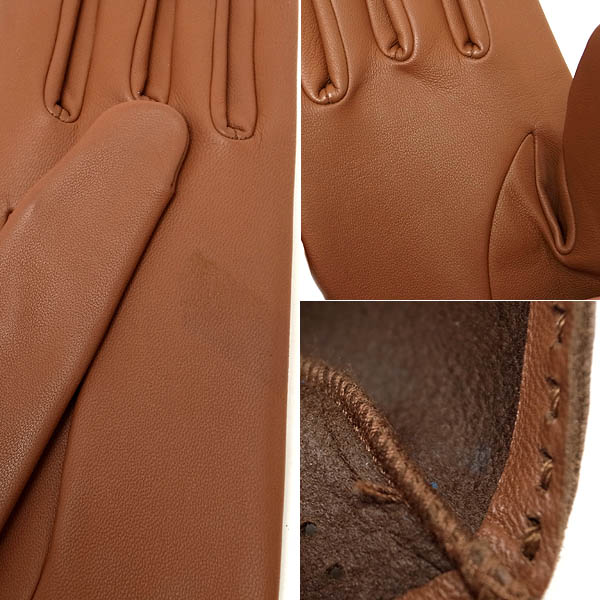 楽天市場】【緑屋質屋】エルメス レザー手袋(グローブ) パンチング #7