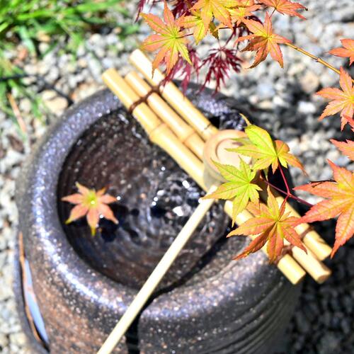 楽天市場】湧き水つくばい 信楽焼き庭園灯 日本庭園 つくばい 電動