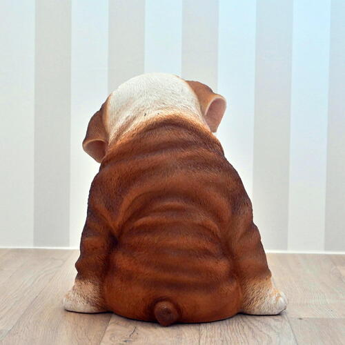 楽天市場】おすわりブルドッグ ぷっちょ犬 ふにゃふにゃ 置物 犬の置物
