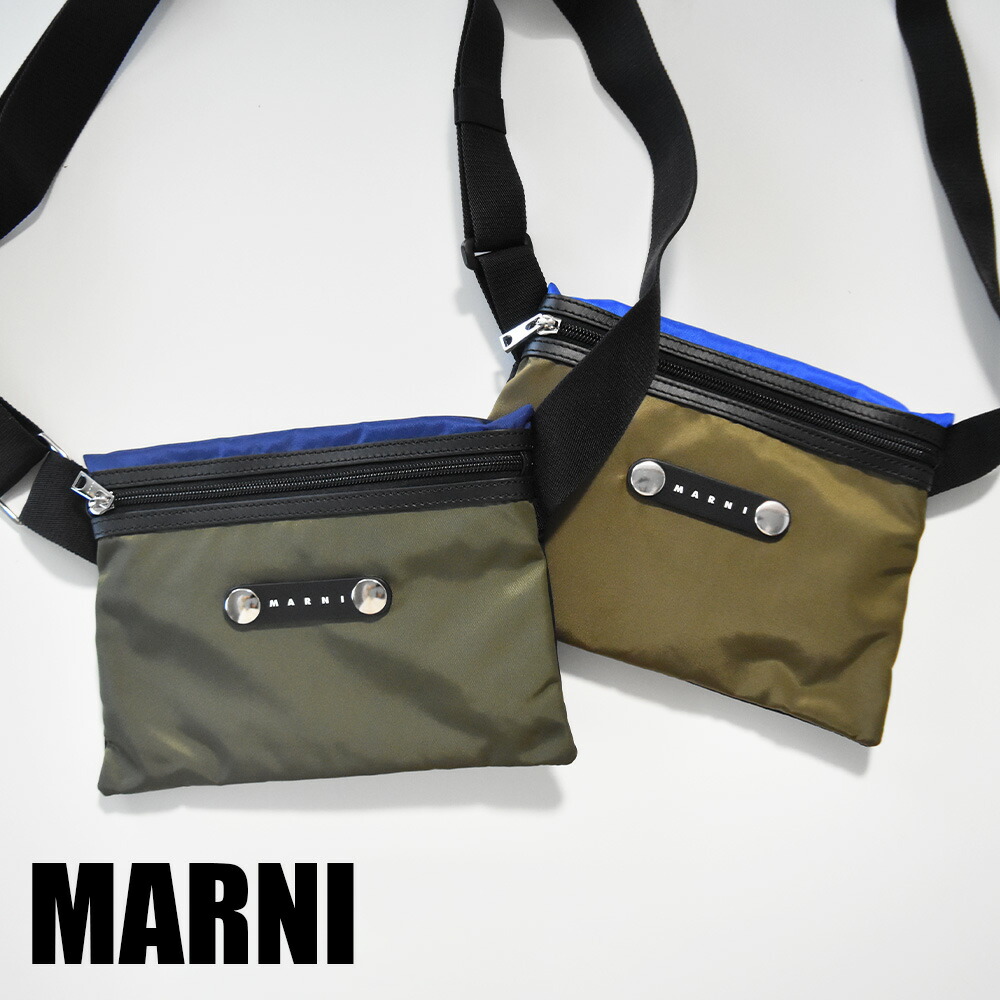 楽天市場】マルニ ショルダーバッグ ナイロン ロゴ 軽量 ブランド