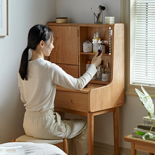 楽天市場】10%OFF+P2倍 SS限定 ドレッサー 鏡台 化粧台 天然木 オーク