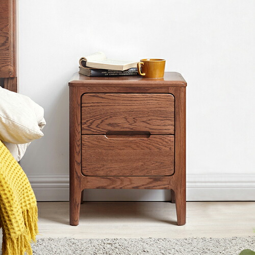 楽天市場】ナイトテーブル サイドテーブル 収納 テーブル 木製 天然木