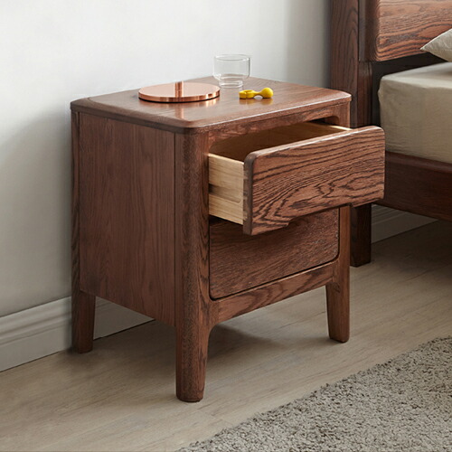 楽天市場】ナイトテーブル サイドテーブル 収納 テーブル 木製 天然木