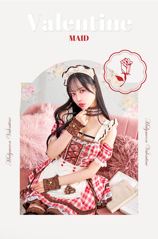 楽天市場】[正規品](即納)コスプレ メイド ウエイトレス バレンタイン