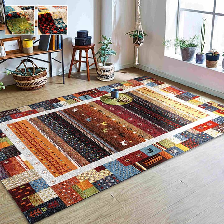 楽天市場】トルコ製 ウィルトン織り 好評 ギャッペ調ラグ カーペット