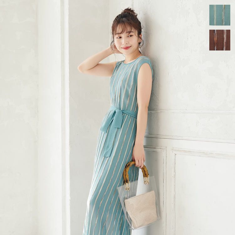 楽天市場】≪ 特別セール ≫ シアーストライプニットワンピース [E2861