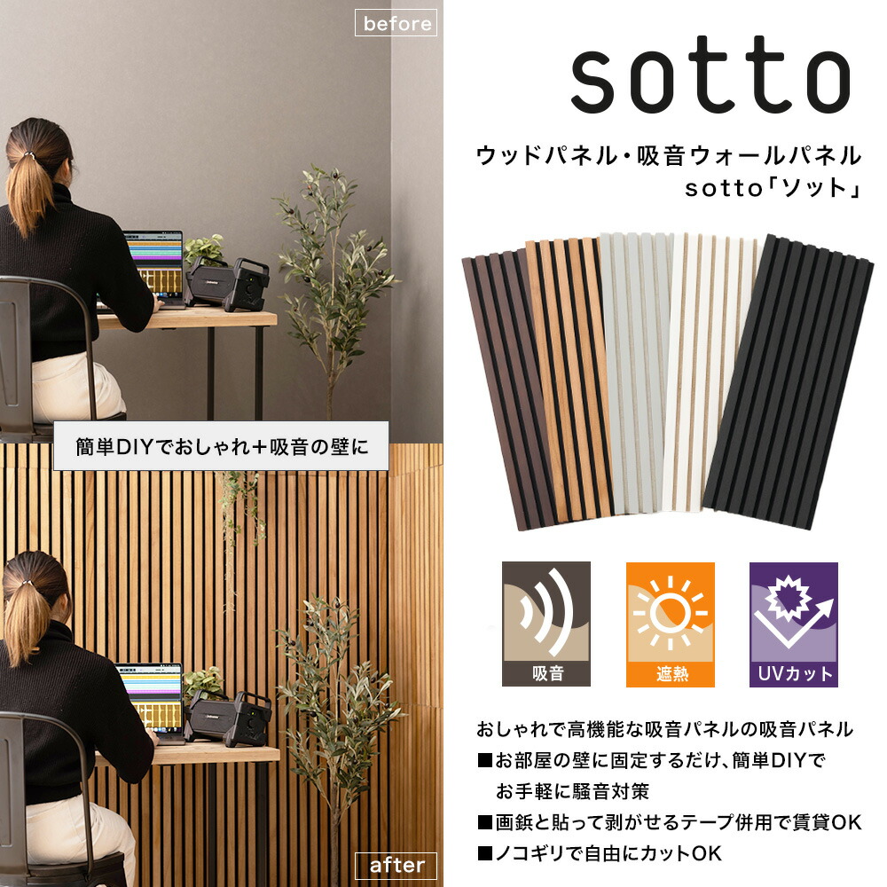 楽天市場】壁 パネル おしゃれ しゃれ ウッドパネル 吸音パネル 吸音材