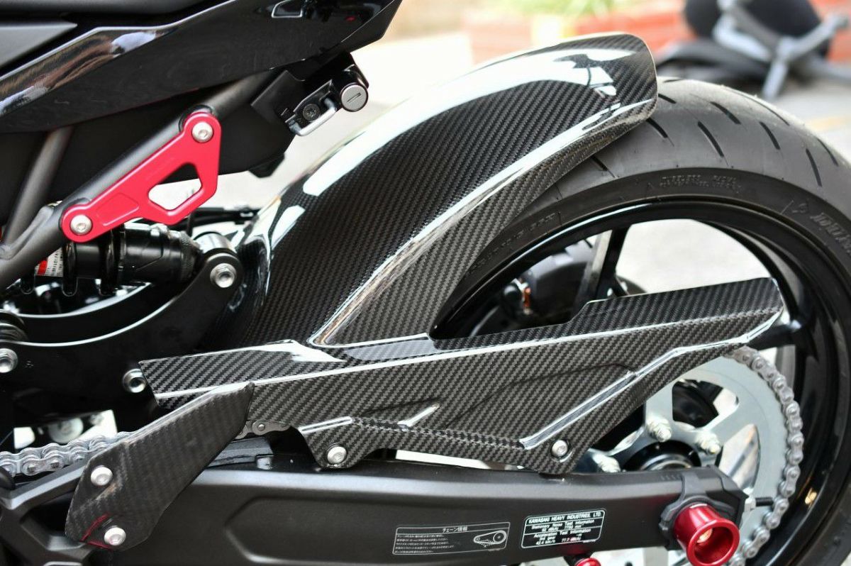 楽天市場】ZX-25R リアフェンダー ロングタイプ ドライカーボン