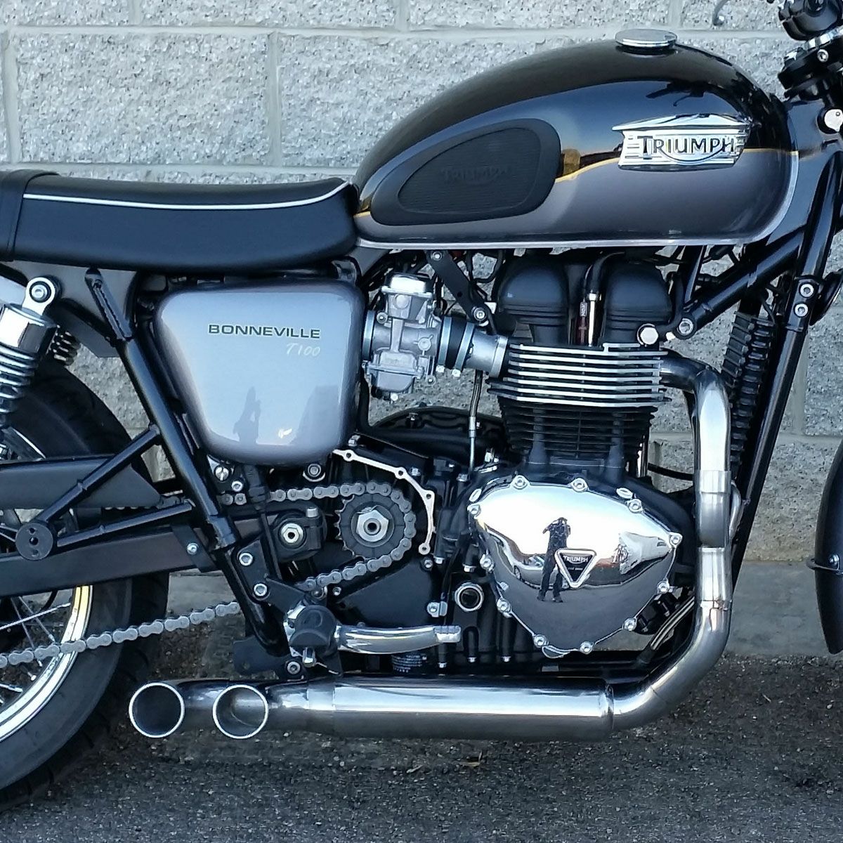 楽天市場】トライアンフ 空冷ボンネビル ステンレス2in1 TRUCKER フル