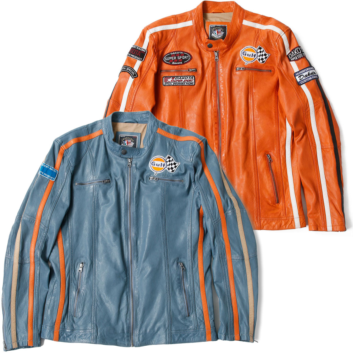 楽天市場】ガルフ アウター クラシック レーシング レザー ジャケット