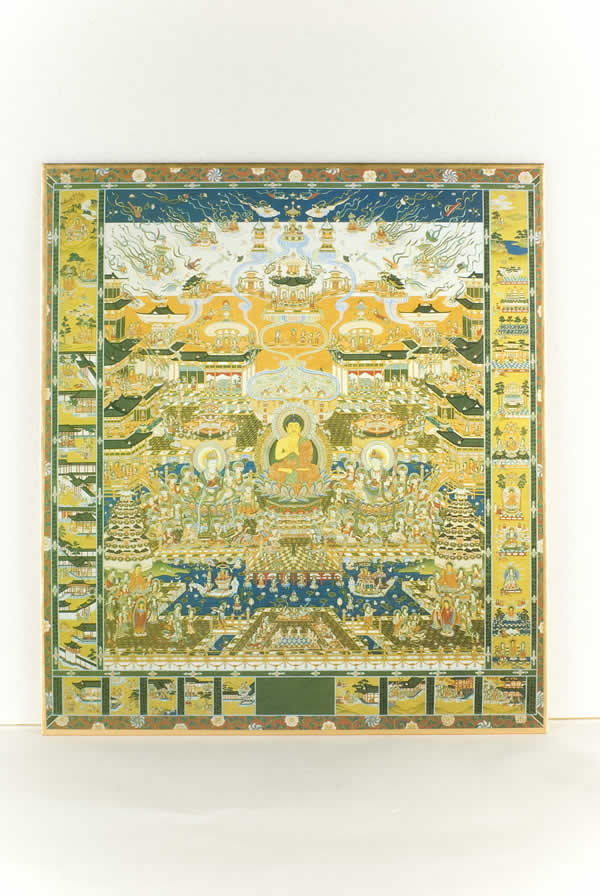 楽天市場】仏画色紙 観経曼陀羅（極楽浄土図、当麻曼陀羅） : 仏像仏画