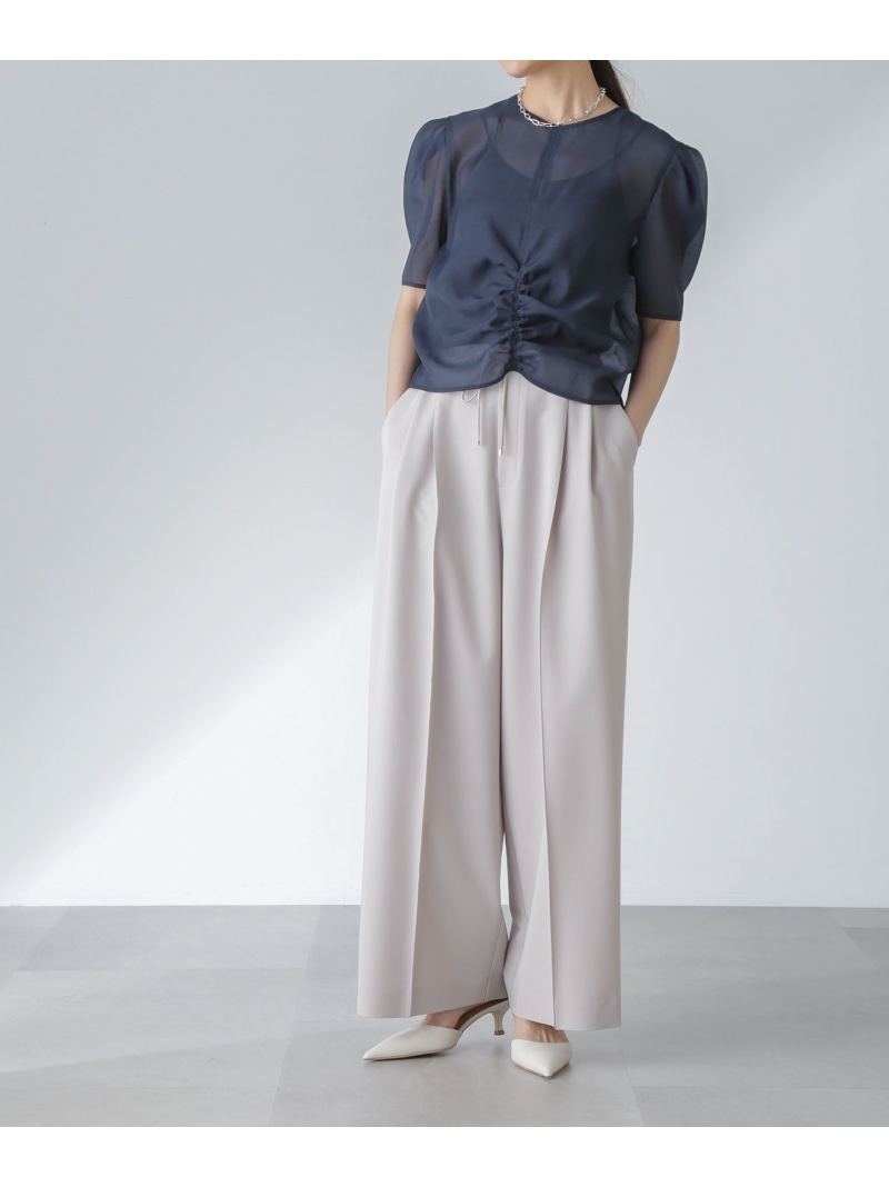 楽天市場】【SALE／50%OFF】ピンタックイージーワイドパンツ NANO