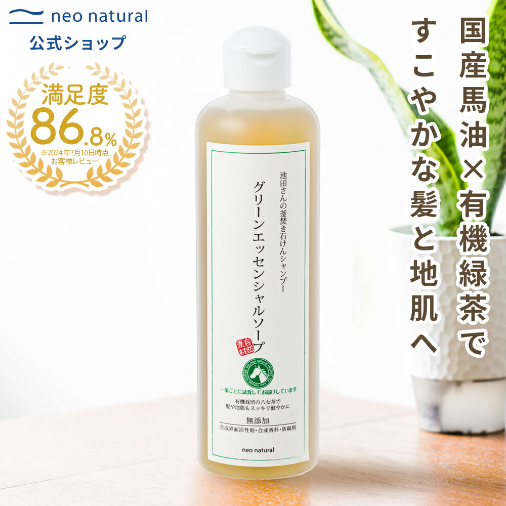 楽天市場】［無添加 石けんシャンプー］池田さんの石けん グリーン