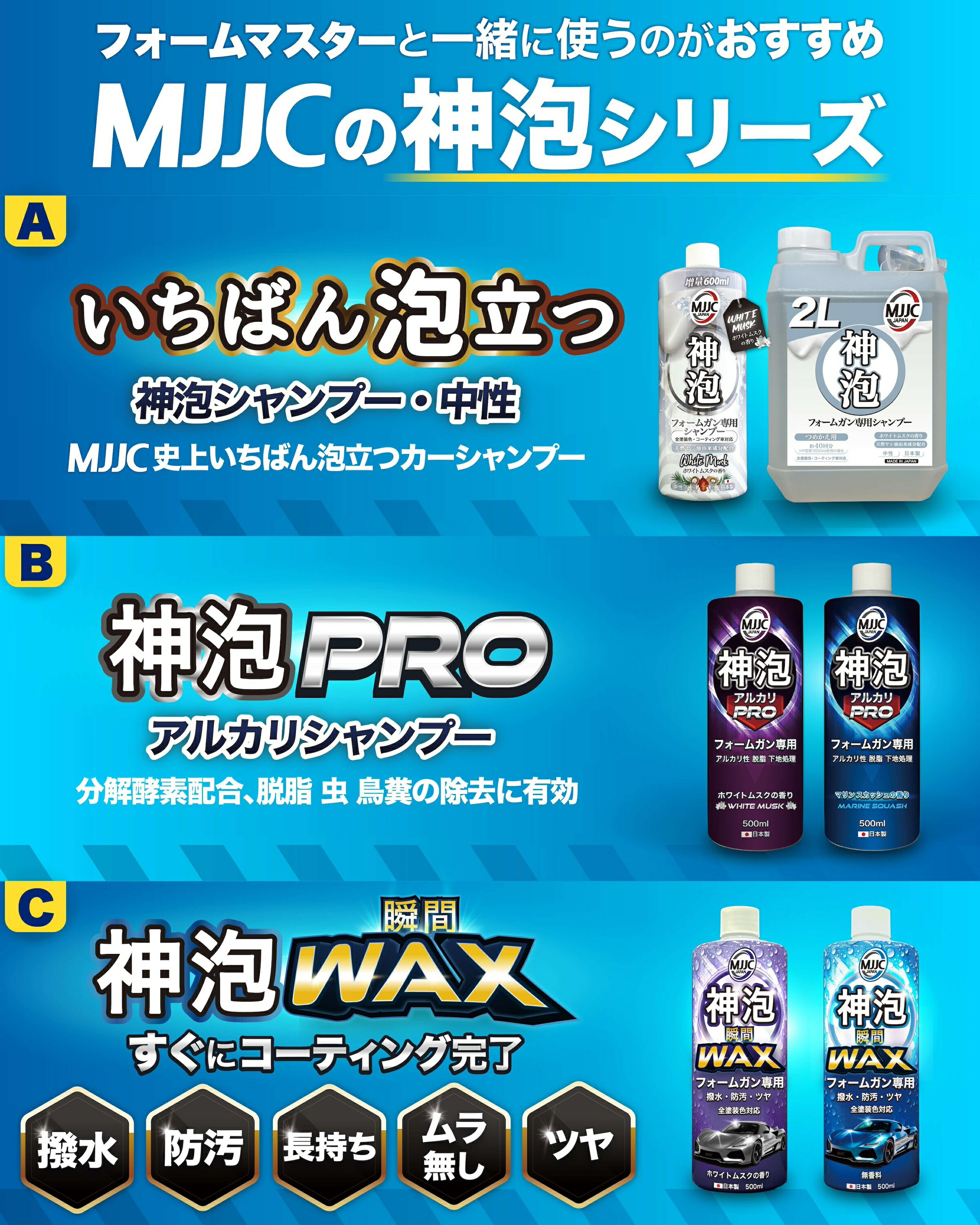 楽天市場】[MJJC フォームマスター] 電動フォームガン 充電式 洗車用品