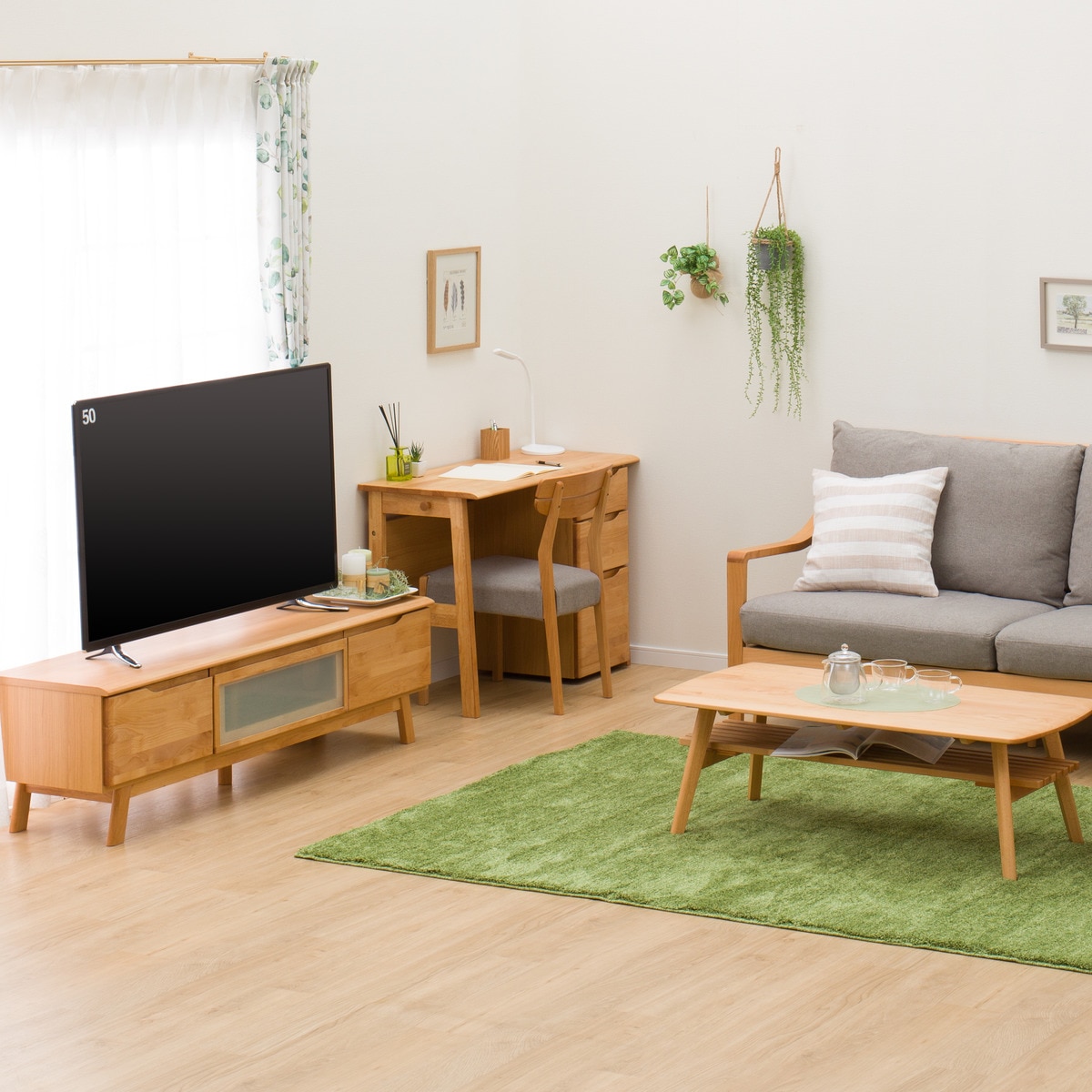 楽天市場】[幅100cm]スリムデスク (アルナス LBR) ニトリ 【玄関先迄