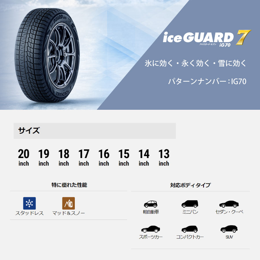 楽天市場】4本セット ヨコハマタイヤ ice GUARD 7 R7108 225/60R17 99Q