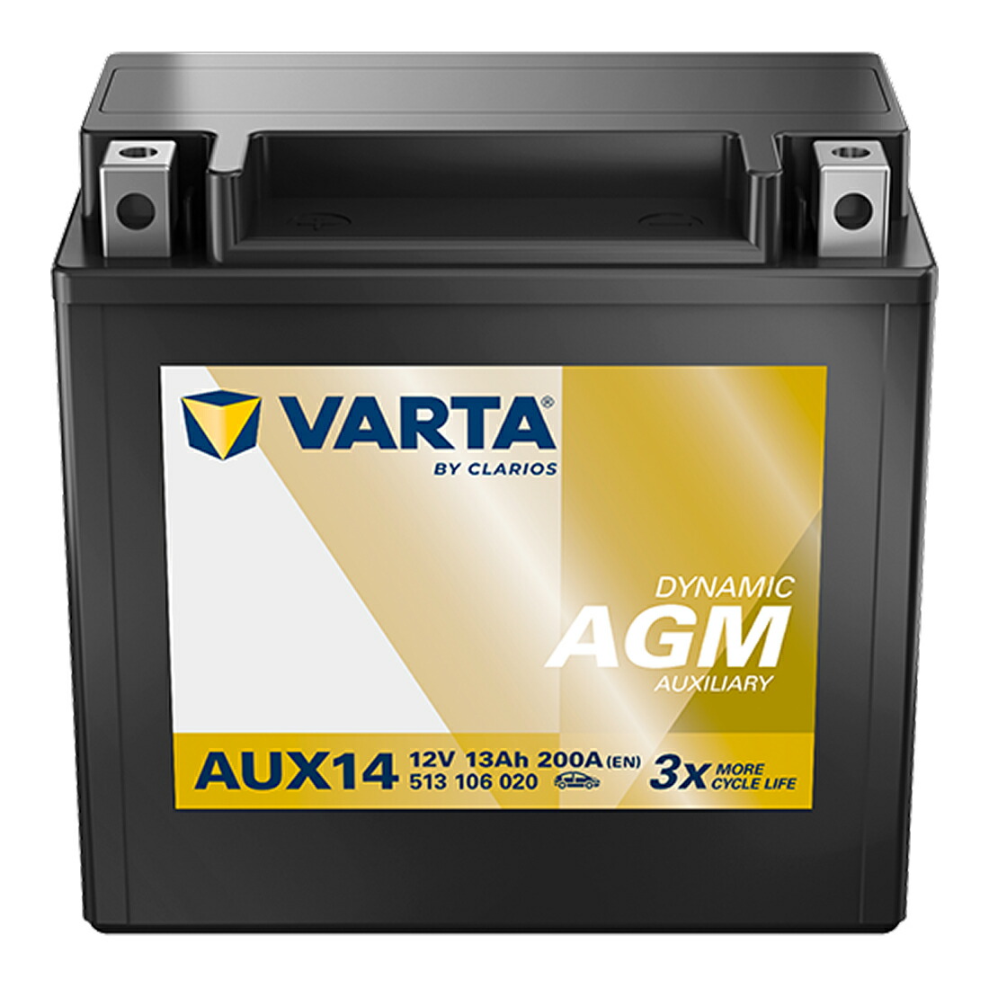 楽天市場】VARTA 補機 バッテリー 513106020G412 AGM AUX14 バルタ 513
