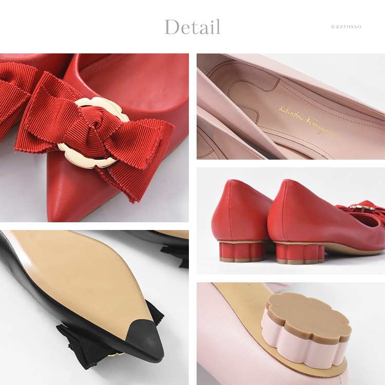 楽天市場】サイズ交換 送料無料 フェラガモ リボン フラット パンプス