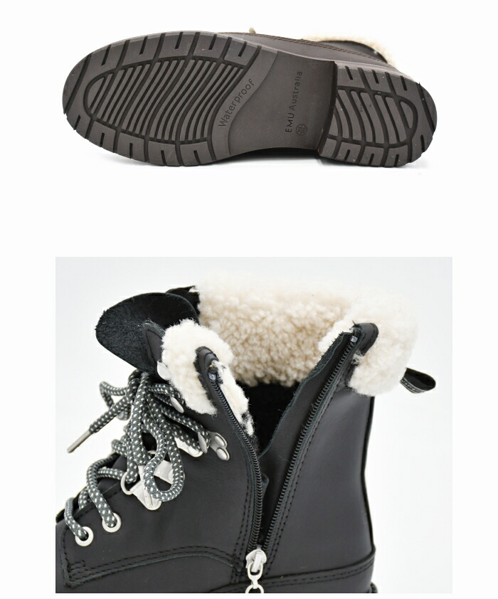 楽天市場】EMU エミュー マウンテンブーツ 防水 W12599 Okab レザー