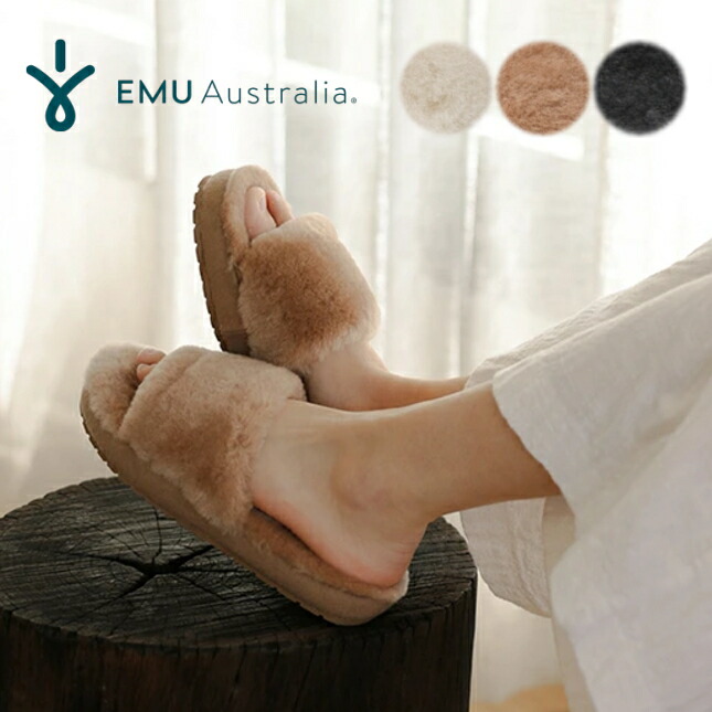 楽天市場】EMU Australia エミュー ファーサンダル Mckay w13088