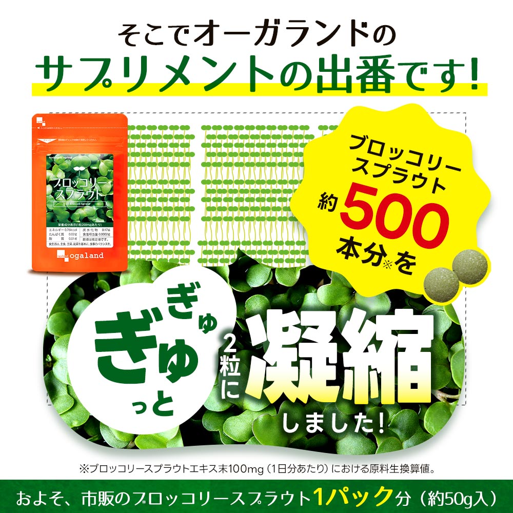 楽天市場】楽天1位！ ブロッコリースプラウト サプリ（約1ヶ月分