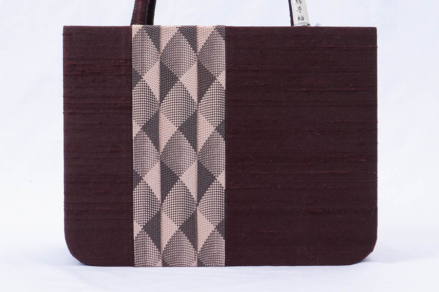 楽天市場】紬 和装用バッグ 着物 鞄 茶色 こげ茶 きもの 和装小物 和服