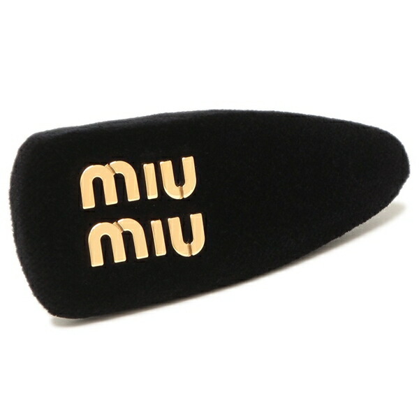 楽天市場】ミュウミュウ ヘアアクセサリー ロゴ ヘアクリップ ブラック